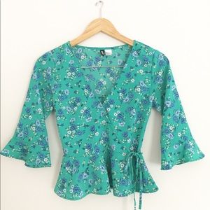 H&M wrap blouse